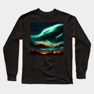 Aurora Borealis - Northern Light Show Long Sleeve T-Shirt